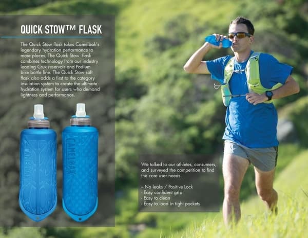 2-PACK CAMELBAK QUICK STOVE FLASK 0.5L, camelbak ihopfällbar vattenflaska