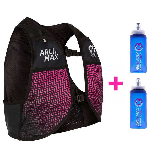 Arch Max Kvinna Vätskeväst 2.5l + 2sf300ml Rosa 2XL