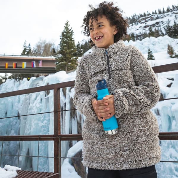 Klean Kanteen Flaska I Rostfritt Stål Insulated Kid Classic 355ml Unge Sport Keps Blå