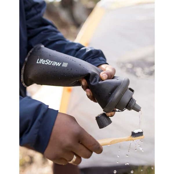 Lifestraw Sammenklappelig Vandfilterflaske Peak Series 1l Grå