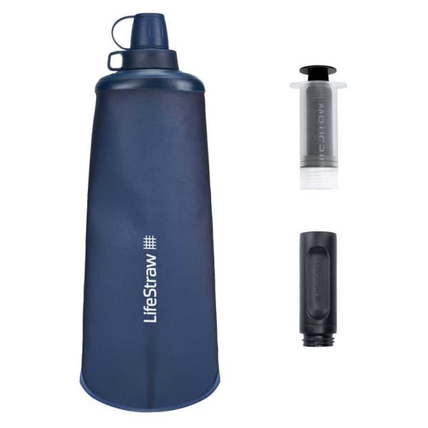 Lifestraw Sammenklappelig Vandfilterflaske Peak Series 1l Blå