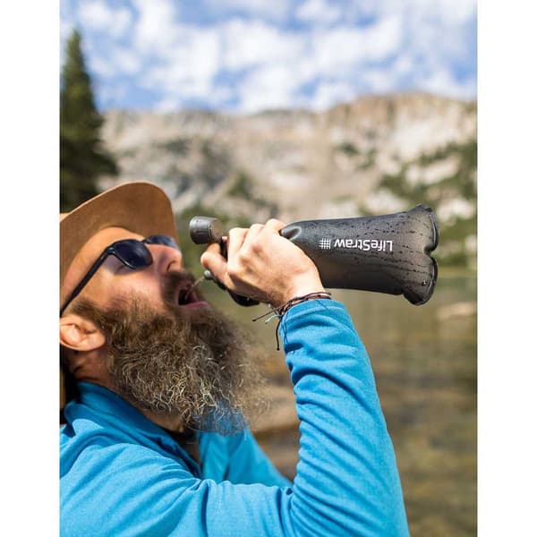 Lifestraw Sammenklappelig Vandfilterflaske Peak Series 650ml Grå
