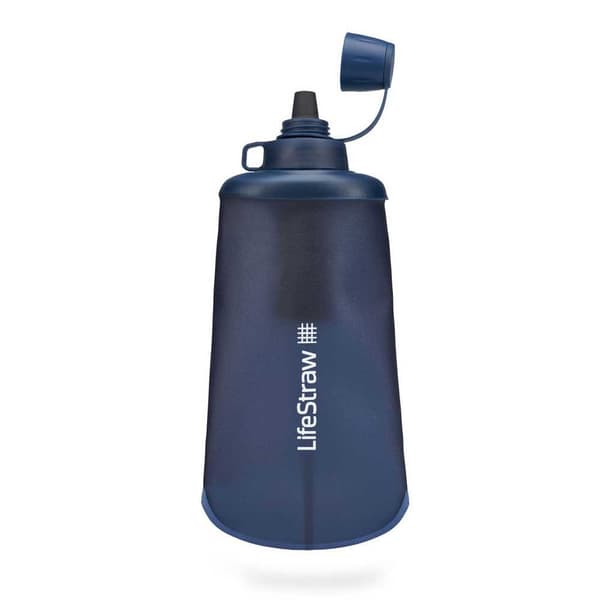 Lifestraw Hopfällbar Vattenfilterflaska Peak Series 650ml Blå