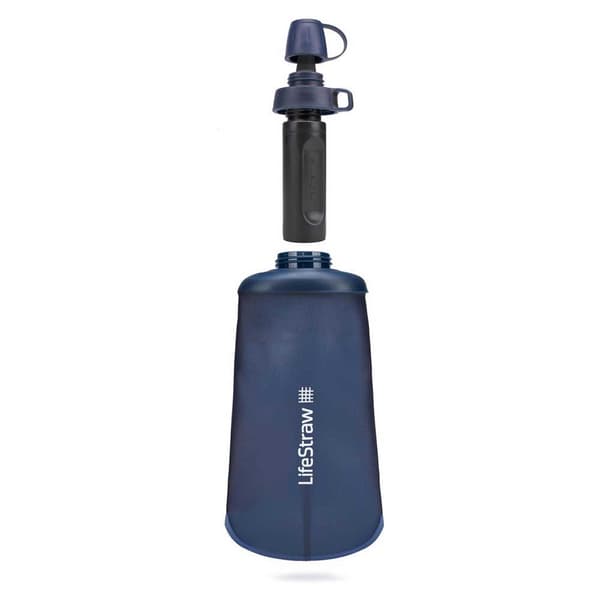 Lifestraw Hopfällbar Vattenfilterflaska Peak Series 650ml Blå