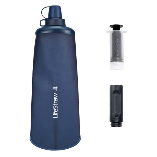 Lifestraw Hopfällbar Vattenfilterflaska Peak Series 650ml Blå