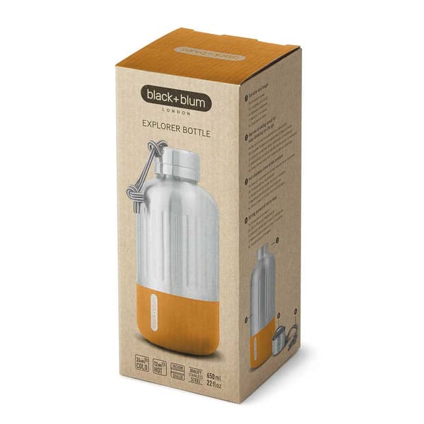 Black+blum Ruostumattomasta Teräksestä Valmistettu Pullo Explorer 650ml Oranssi