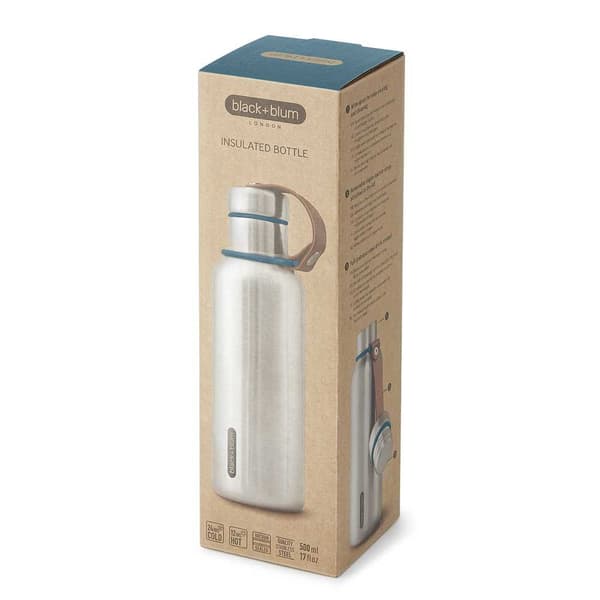 Black+blum Isolerad Vattenflaska 500ml Silver
