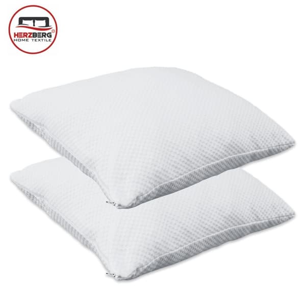 Herzberg HG-65X2: 2 stk. pute i strimlet minneskum med 2 deler