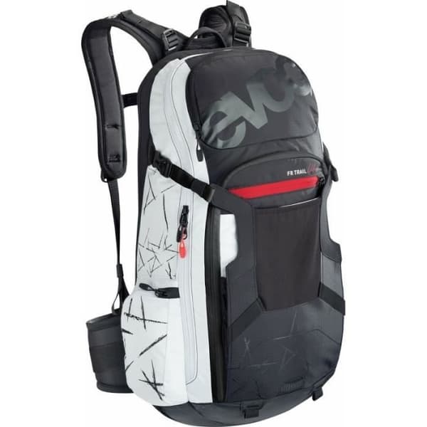 Ryggsäck - Evoc - FR Trail Unlimited - Svart/Vit - 20L - Integrerat ryggskydd