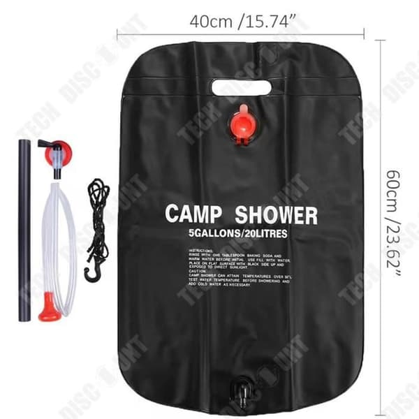 TD® 20L Duschväska Sportvattenväska Solduschväska Utomhustillbehör Picknick Camping Vattenförvaring