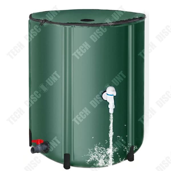 TD Vattenlagringsbehållare 200L / 52 Gallon Fällbar Regnvattentank i PVC Bärbar Mångsidig Vattenåtervinning