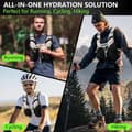 Miniatyrbillede 6 af 6: Lollanda Refleksvest med Hydreringsblære – unisex, justerbar og åndbar til løb, cykling og maraton