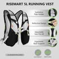 Miniatyrbillede 2 af 6: Lollanda Refleksvest med Hydreringsblære – unisex, justerbar og åndbar til løb, cykling og maraton