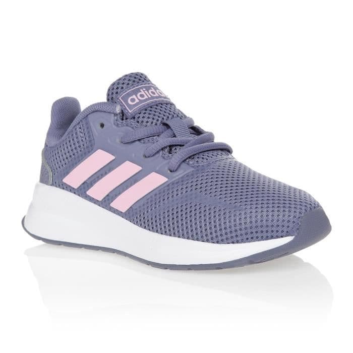ADIDAS Run Falcon K Sneakers - Barn - Grå och rosa