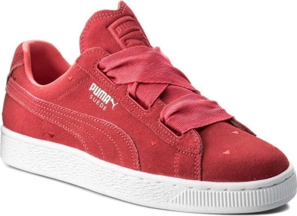 Puma Suede Heart Jr. junior shoes red 37.5 (365135-01)