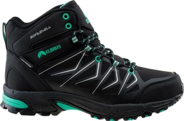 Elbrus HIGH SHOES MABBY MID WP WO'S BLACK/BISCAY GREEN 36