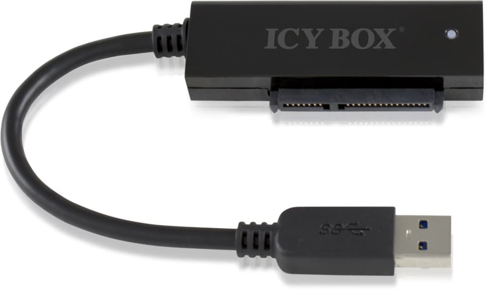 ICY BOX USB3.0 till SATA/SSD 2,5" 7-15mm, adapterkabel, inklusiv opbev