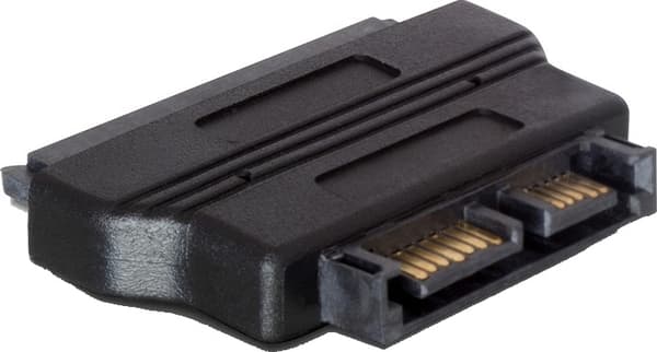 DeLOCK SATA -> Slim SATA-sovitin, naaras-uros, musta