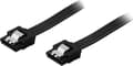 Miniatyrbild 2 av 3: DELTACO SATA-kabel, SATA 6Gb/s, lås-clips, rak-rak, 0,5m, svart (SATA-1001)