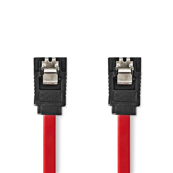 Nedis SATA kabel | 1.5 Gbps | SATA 7-Pin Hona | SATA 7-Pin Hona | Nickelplaterad | 0.50 m | Platt | PVC | Röd | Låda