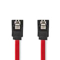 Miniatyrbild 1 av 4: Nedis SATA kabel | 1.5 Gbps | SATA 7-Pin Hona | SATA 7-Pin Hona | Nickelplaterad | 0.50 m | Platt | PVC | Röd | Låda