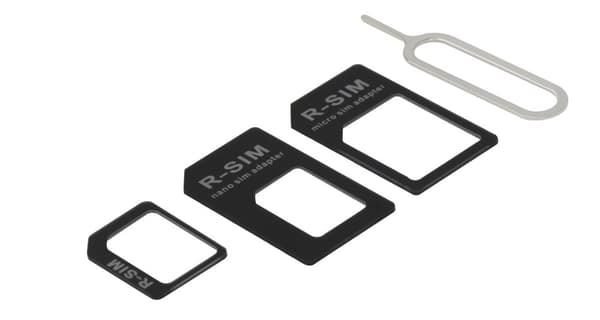 SIM card adapter for micro/mini/nano SIM, black