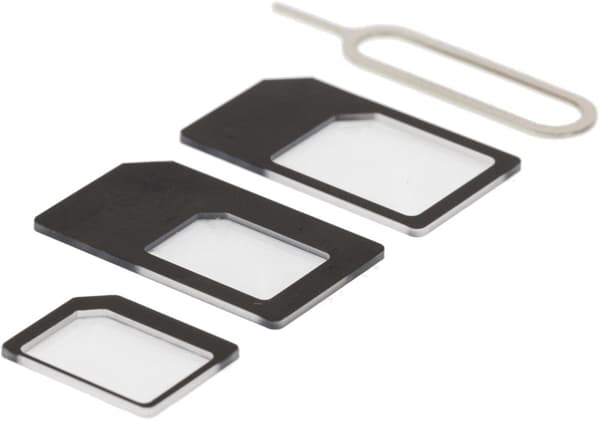 SIM card adapter for micro/mini/nano SIM, black | CDON