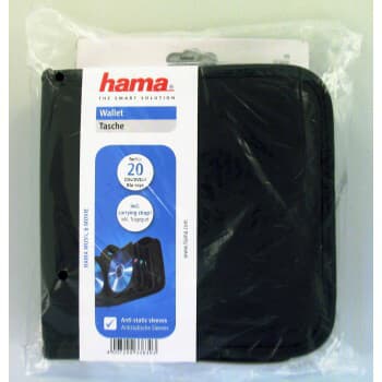 HAMA CD WALLET NYLON 20, BLACK