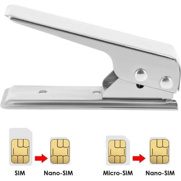 Clamp Nano-sim kortskärare + Nano-Sim / micro-Sim-adapter + Extraktor