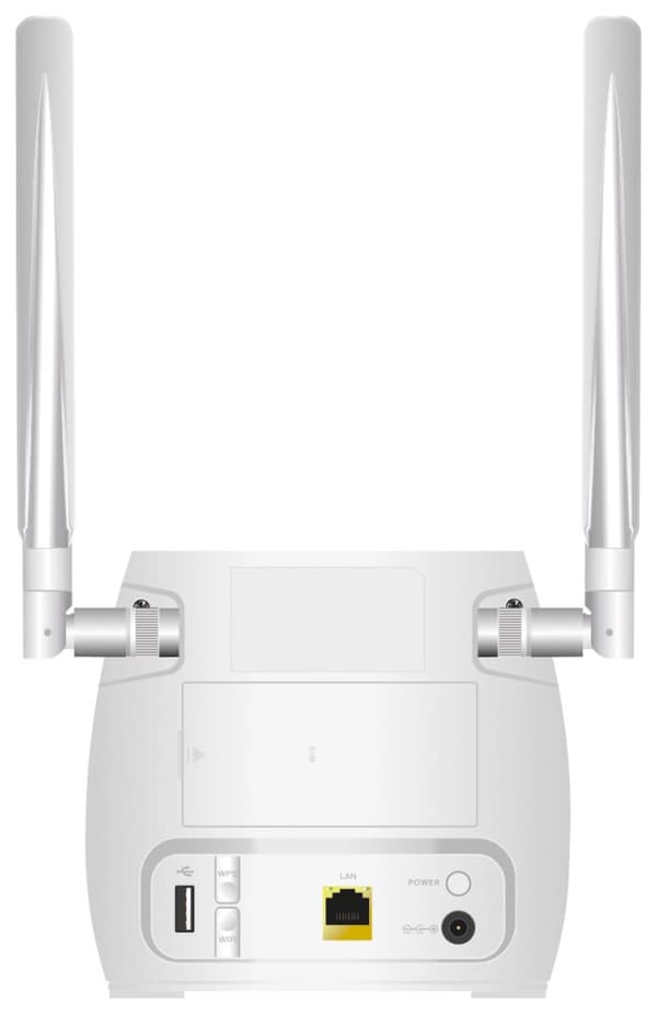 STRONG 4G LTE router 300M/ Wi-Fi standard 802.11 b/g/n/ 300 Mbit/s/ 2,4GHz/ 1x LAN/ USB/ SIM slot/ 2 odnímatelné antény Hvid