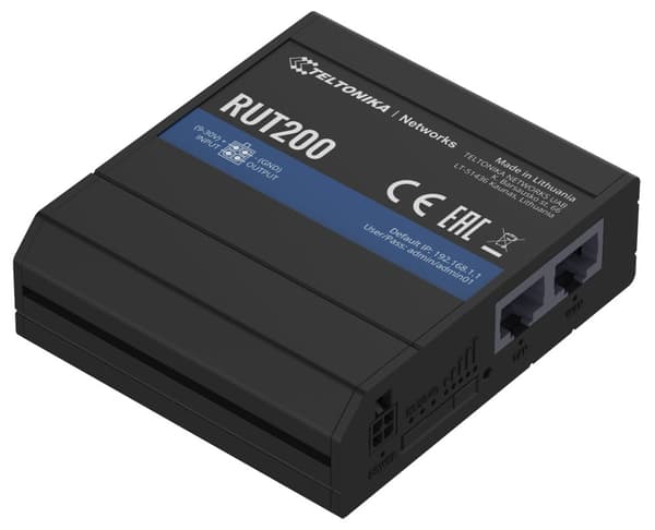 LTE Cat 4 Router | RUT200 | 802.11n | 10/100 Mbit/s | Ethernet LAN (RJ-45) ports 2 | Mesh Support No | MU-MiMO No | 2G/3G/4G Sort