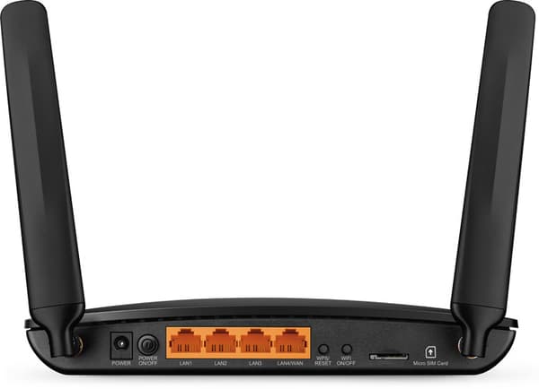 4G LTE Router | TL-MR6400 | 802.11n | 300 Mbit/s | 10/100 Mbit/s | Ethernet LAN (RJ-45) ports 3 | Mesh Support No | MU-MiMO No | 4G | Antenna type 2xE