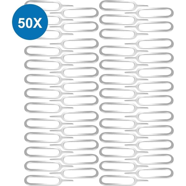 50 kpl SIM-kortin poistotyökaluja SIM-kortin poistotappi Yhteensopiva kaikkien iPhonen, iPadin, Samsungin, Xiaomin, Oppon, Huawein jne. kanssa.