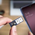 Miniatyrbild 3 av 4: Galaxy A10 kortlåda - AVIZAR - 2x Nano Sim och microSD-adapter - Blå