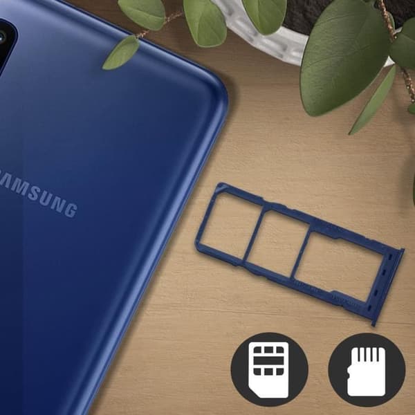 Galaxy A10 kortlåda - AVIZAR - 2x Nano Sim och microSD-adapter - Blå