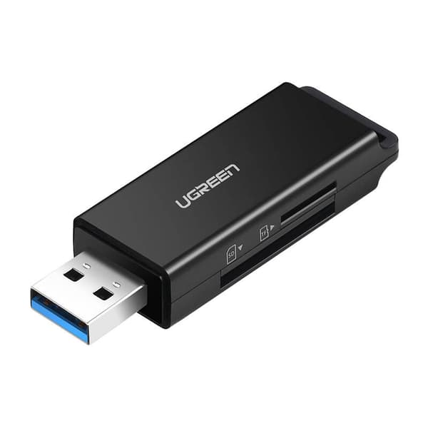 CARD READER extern Ugreen, "CM104" interfata USB 3.0, citeste/scrie: SD, microSD viteza pana la 480Mbps,  suporta carduri maxim 2 TB, plastic, black "