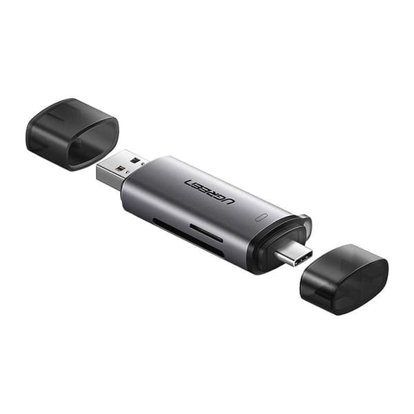 CARD READER extern Ugreen, "CM184" interfata USB Type-C, citeste/scrie: SD si TF,microSD viteza pana la 5Gbps,suporta carduri maxim 512 GB, plastic,gr