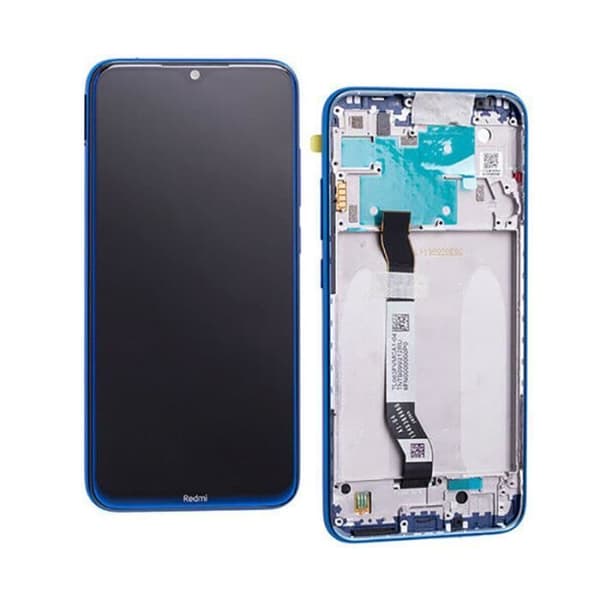 Original helblå LCD-skärm för Xiaomi Redmi Note 8 med chassi