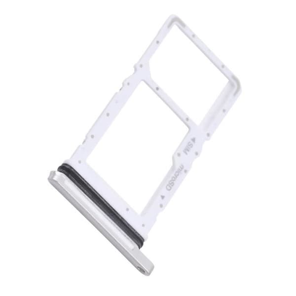 SIM-kortfack för Samsung Galaxy Tab A7 + Samsung micro-SD-kortplats Silver