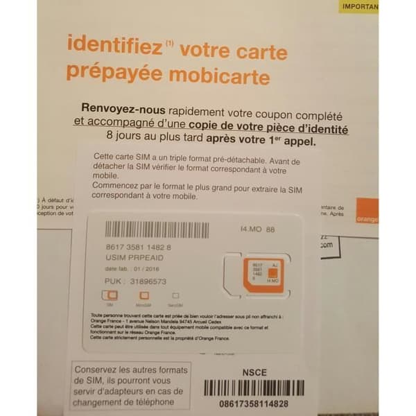 ORANGE SIM-kort