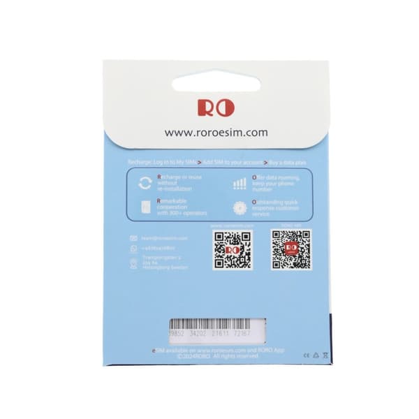 RORO Travel SIM Card (DATA ONLY) With UAE Data Package 30 Days 10GB