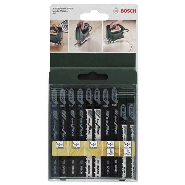 Bosch Accessories 2609256744 10-delars Sticksågsbladsset T-skaft 10 st