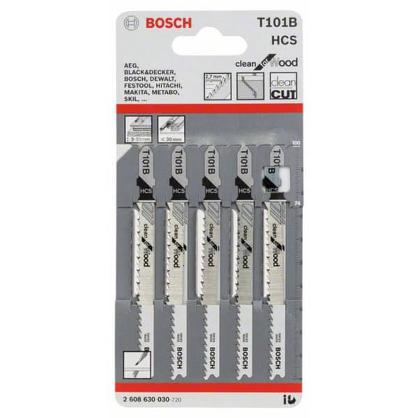 Bosch Accessories 2608630030 Sticksågsblad T 101 B - Clean for Wood 5 st