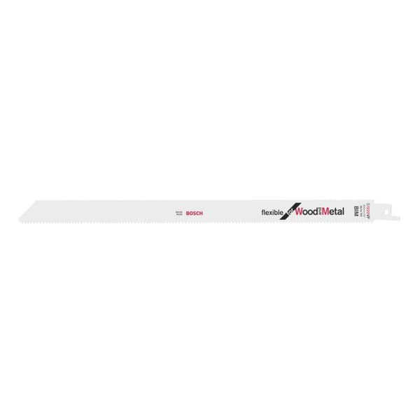Bosch Accessories 2608656022 Sabelsågblad S 1222 HF, Flexible for Wood and Metal, 5-pack Sågblad, längd 300 mm 5 st