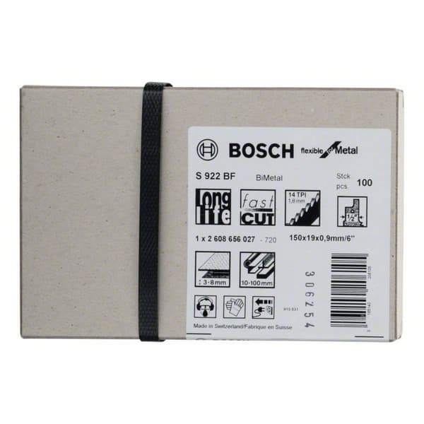 Bosch Accessories 2608656027 Sabelsågblad S 922 BF, Flexible for Metal, 100-pack 100 st
