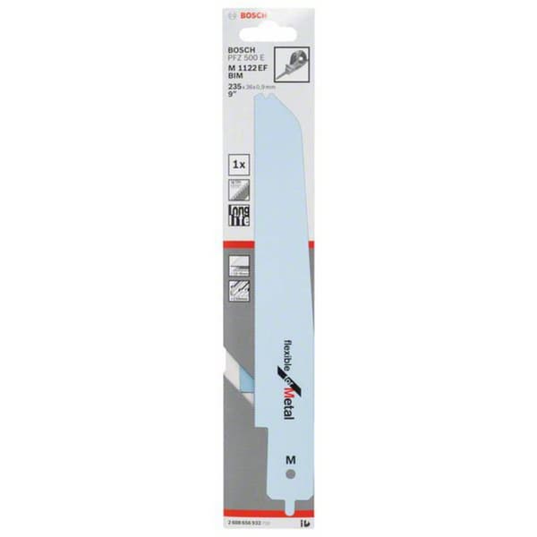 Bosch Accessories 2608656932 Tigersågblad M 1122 EF Flexible for Metal, för PFZ 500 E. Sågblad, längd 235 mm 1 st