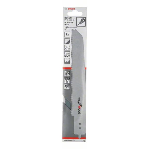 Bosch Accessories 2608650065 Sabelsågblad M 1142 EF för Bosch-multisåg PFZ 500 E, Top for Wood Sågblad, längd 235 mm 1