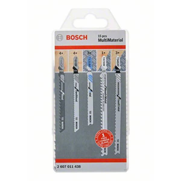 Bosch Accessories 2607011438 JSB, multimaterialpack, 15-delars 15 st
