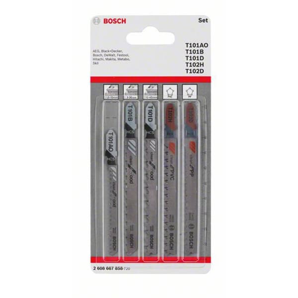 Bosch Accessories 2608667858 Sticksågbladset Wood and Plastics, 5-delars, lockskaft 5 st