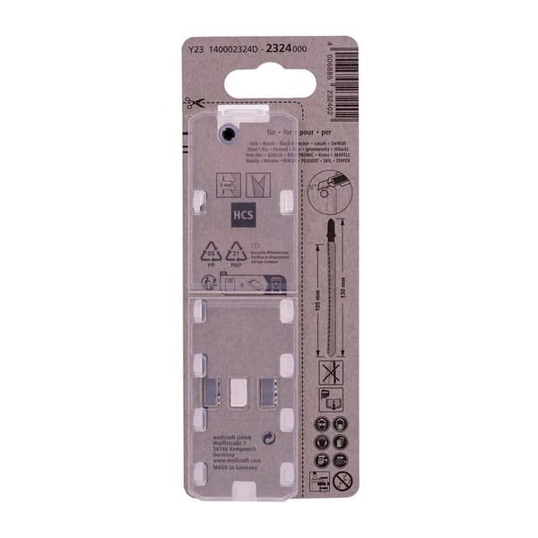 Wolfcraft 2324000 Sticksågblad HCS 130 mm T-skaft 1 st